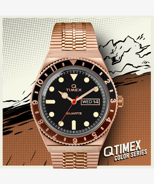 TIMEX Q (タイメックス) TW2U61500 ピンクゴールド 腕時計