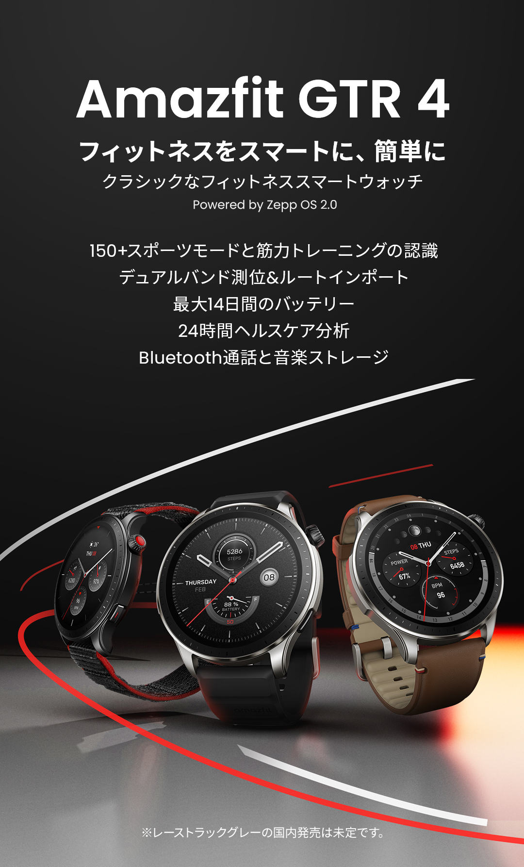 美品　Amazfit GTR4 スーパースピードブラック